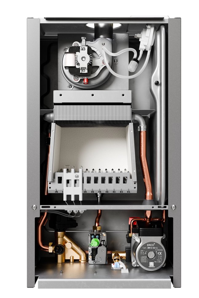 Настенный газовый котел E8 tempo GHB24V (серая металлическая панель)