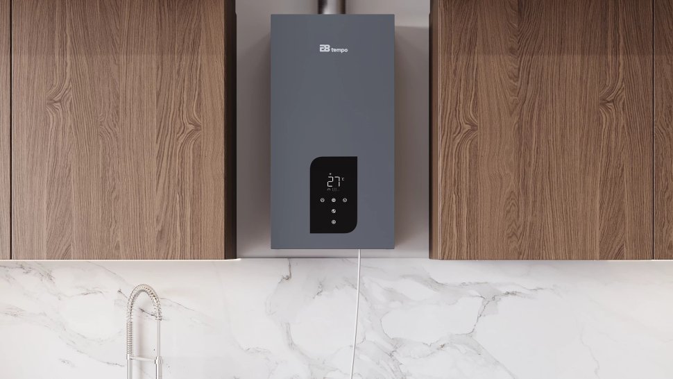 Настенный газовый котел E8 tempo GHB24V (серая металлическая панель)