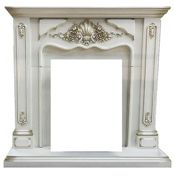 Портал Interflame Версаль бежевый с золотой патиной под классический очаг