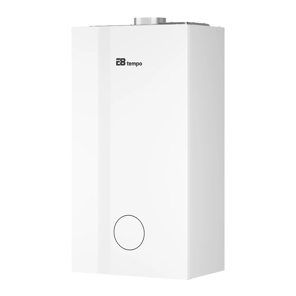 Настенный газовый котел E8 tempo GHD24V (белая стеклянная панель)