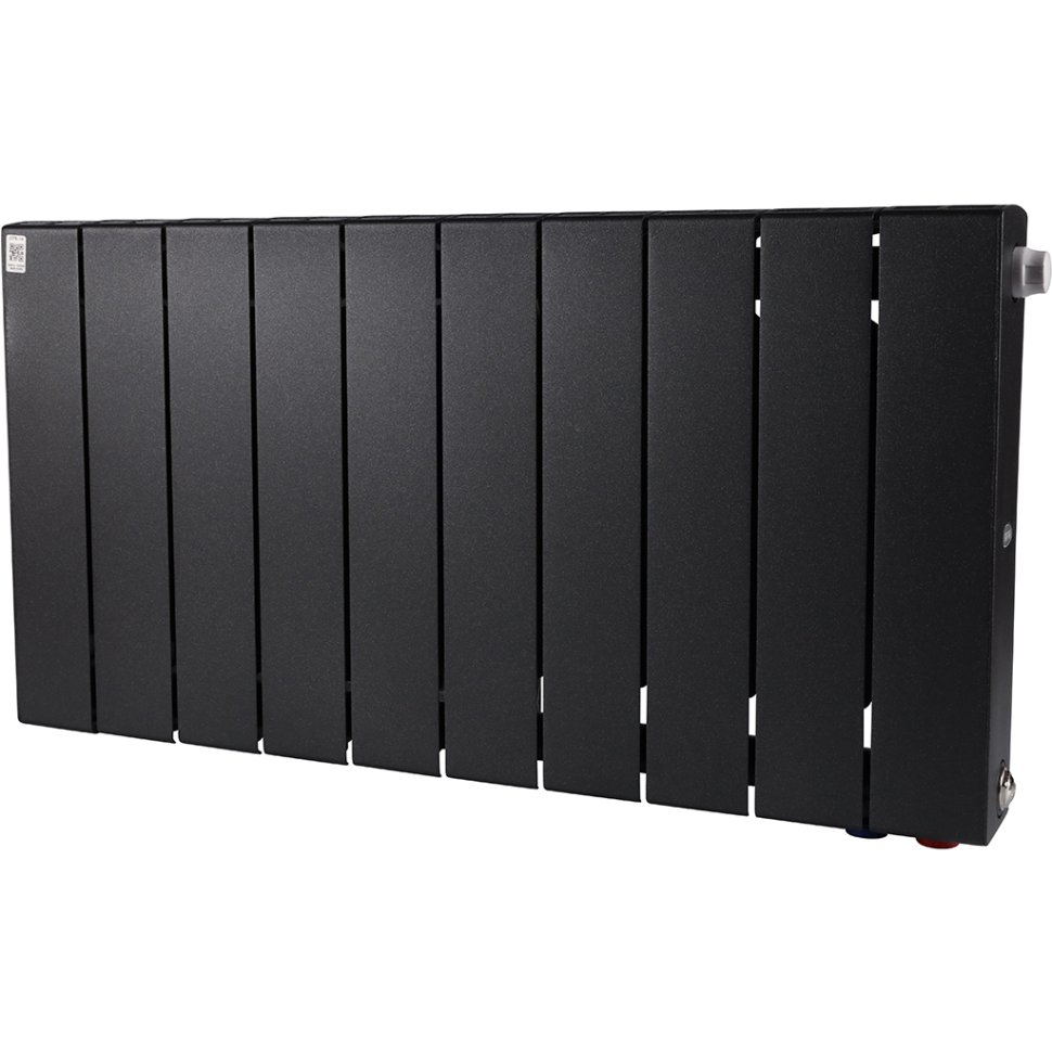 Биметаллический радиатор отопления Rifar Supremo Ventil SVR 350 10 секций нижнее правое подключение антрацит