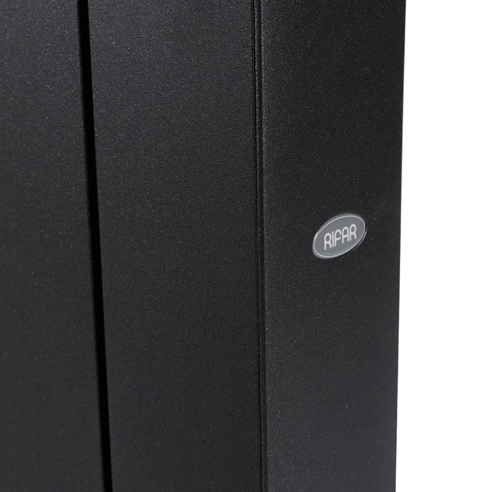 Биметаллический радиатор отопления Rifar Supremo Ventil SVR 350 10 секций нижнее правое подключение антрацит