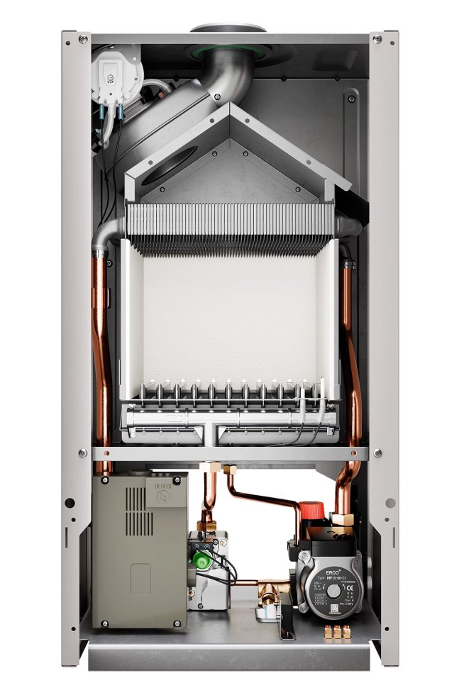 Настенный газовый котел E8 tempo GMB24V (белая стеклянная панель)