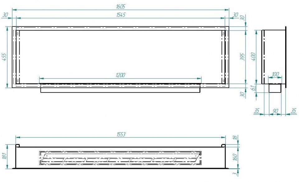 Биокамин Zefire Flagman 1600 латунный