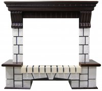 Портал Interflame Экстер темный дуб под очаг Panoramic 25