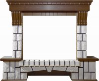 Портал Interflame Экстер средний дуб под очаг Panoramic 25