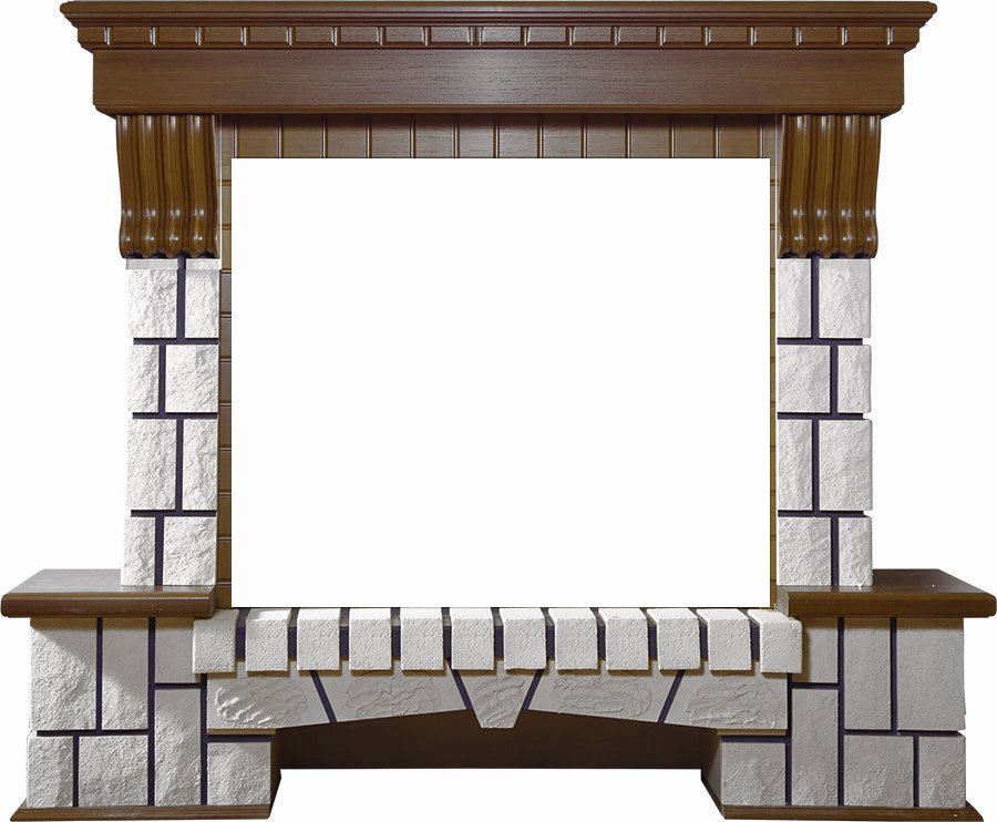 Портал Interflame Экстер средний дуб под очаг Panoramic 25