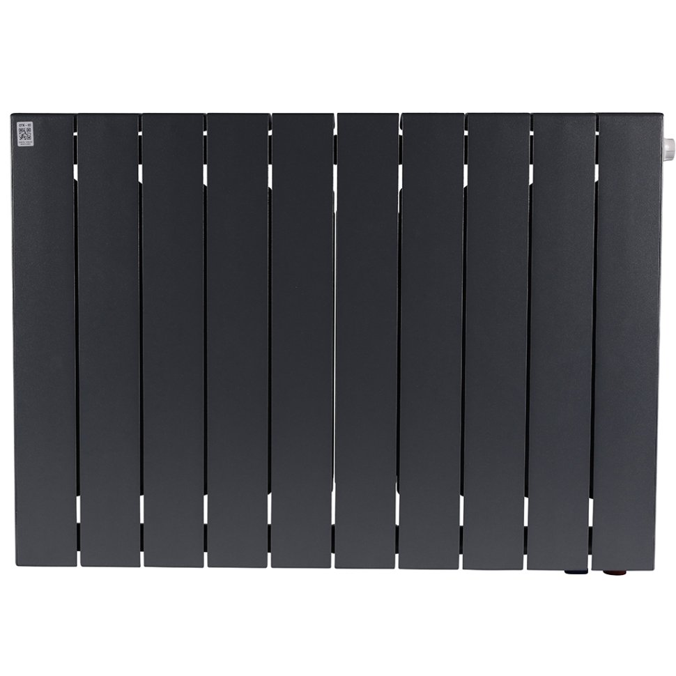 Биметаллический радиатор отопления Rifar Supremo Ventil SVR 500 10 секций нижнее правое подключение титан