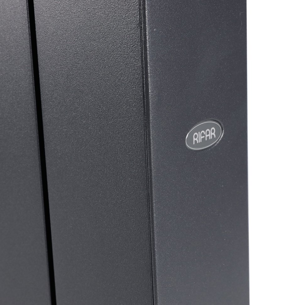 Биметаллический радиатор отопления Rifar Supremo Ventil SVR 500 10 секций нижнее правое подключение титан