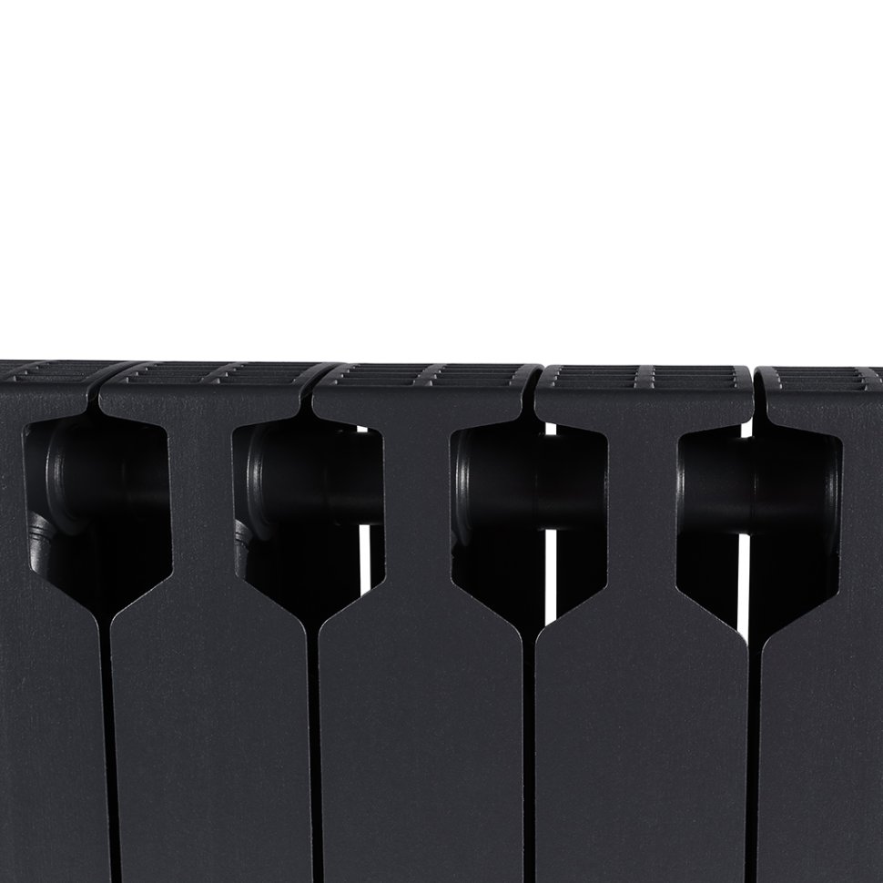 Биметаллический радиатор отопления Rifar Supremo Ventil SVR 500 10 секций нижнее правое подключение титан