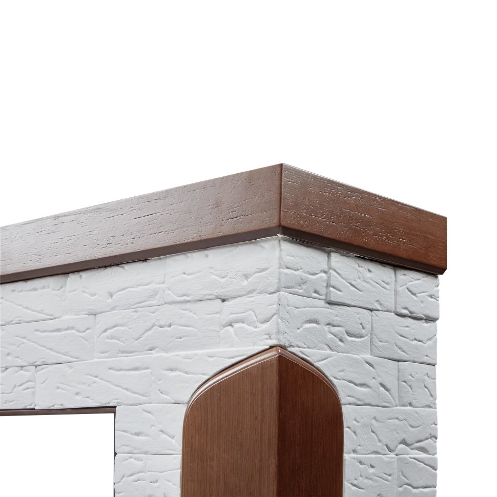 Портал Firelight Prestigio 25 камень белый/шпон дуб