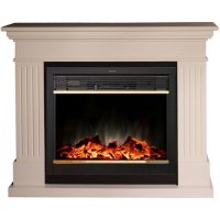 Каминокомплект Interflame Римини бежевый с очагом Jupiter FX M Brass