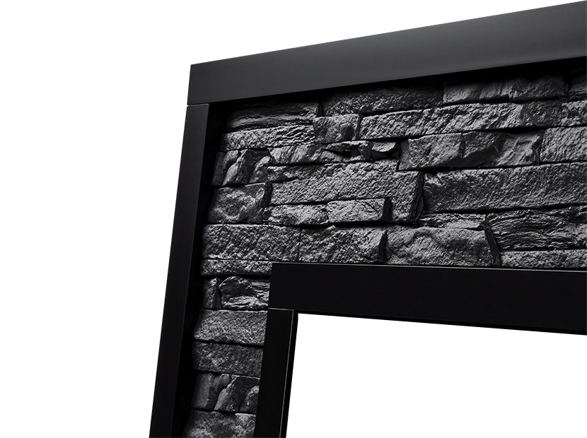 Портал Firelight Loft 30 камень черный/черная эмаль