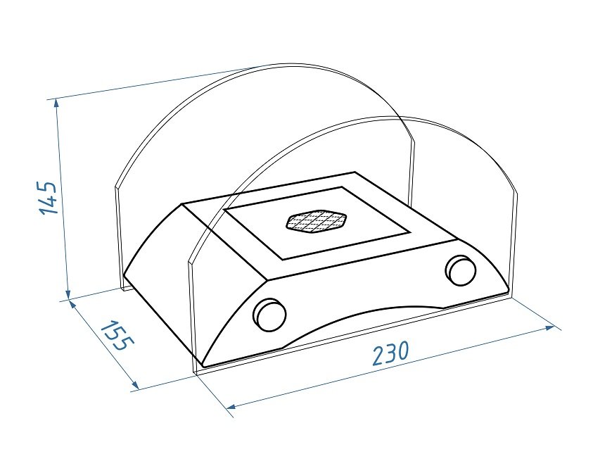 Настольный биокамин Lux Fire Пушкинский мост S