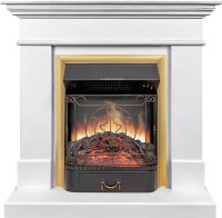 Каминокомплект Royal Flame California STD CRM (Разборный) с очагом Majestic FX Brass санд сноу