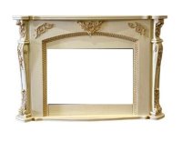 Портал Interflame Глория бежевый с золотой патиной под очаг Foton 21-33