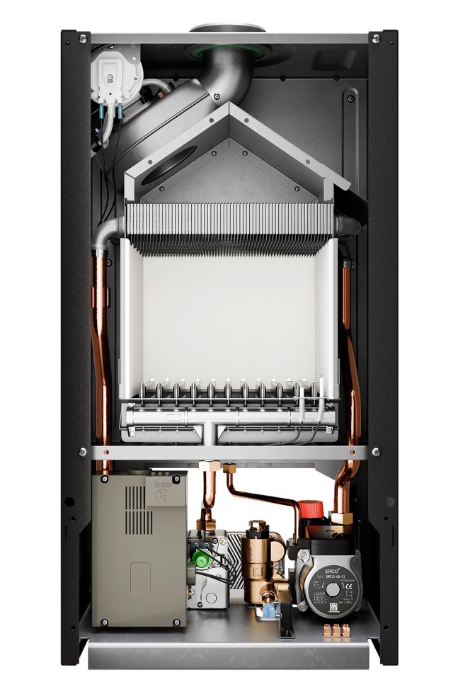 Настенный газовый котел E8 tempo GMC24W (черная стеклянная панель)