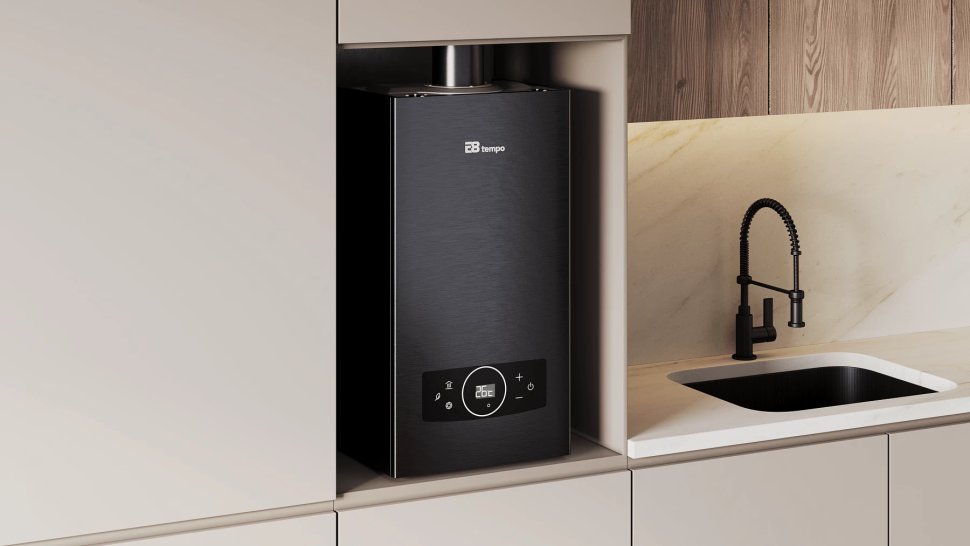 Настенный газовый котел E8 tempo GMA24W (черная металлическая панель)