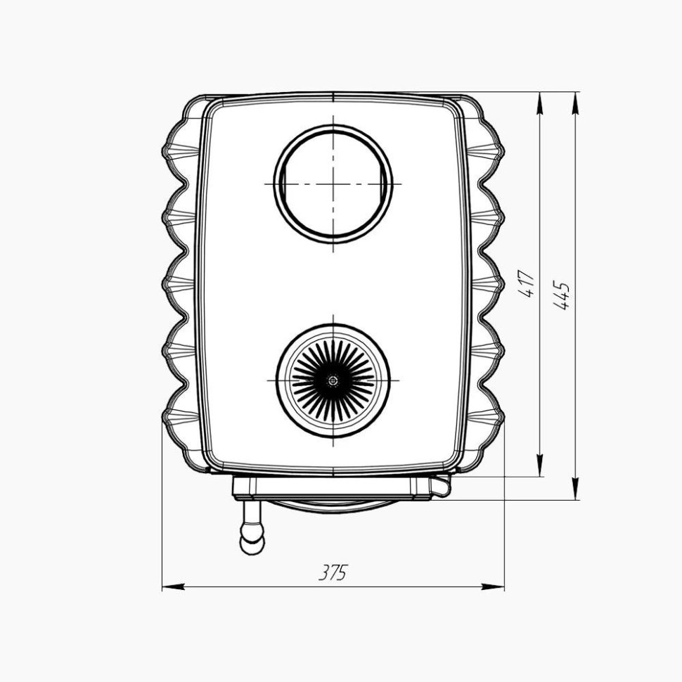 Печь-камин отопительно-варочная PROMetall Бахтинка серый