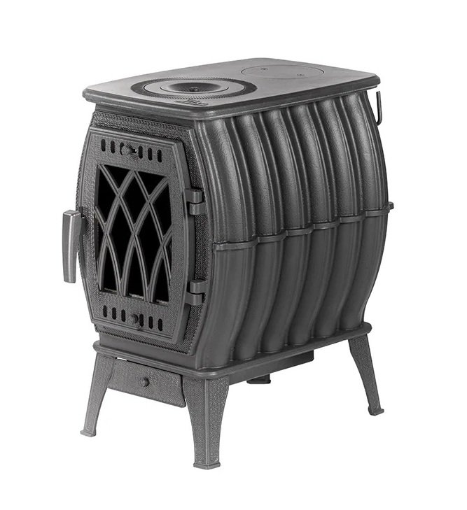 Печь-камин отопительно-варочная PROMetall Бахта серая