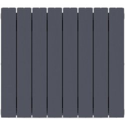 Биметаллический радиатор отопления Rifar Supremo 500 боковое подключение 8 секций титан