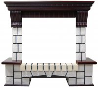 Портал Interflame Экстер махагон под очаг Foton 26 M LED FX QZ