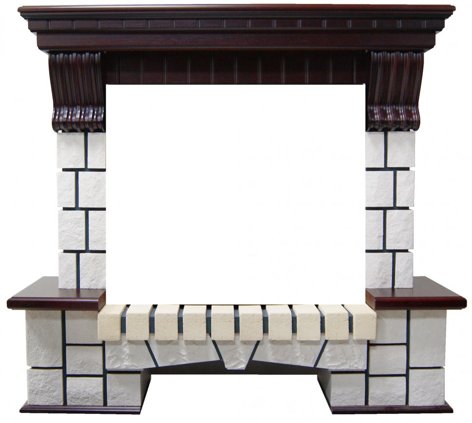 Портал Interflame Экстер махагон под очаг Foton 26 M LED FX QZ