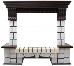 Портал Interflame Экстер темный дуб под очаг Foton 26 M LED FX QZ