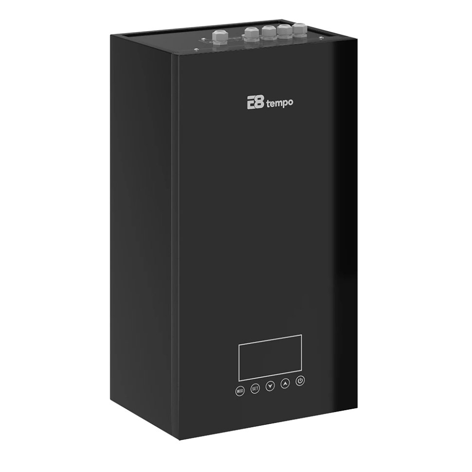 Настенный электрический котел E8 tempo EJA10V (черная стеклянная панель)
