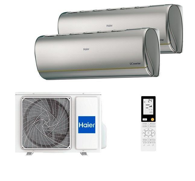 Мульти сплит-система на 2 комнаты 25+25 м2 Haier 2х AS25S2SJ2FA-S/2U50S2SM1FA-3 Jade Super Match