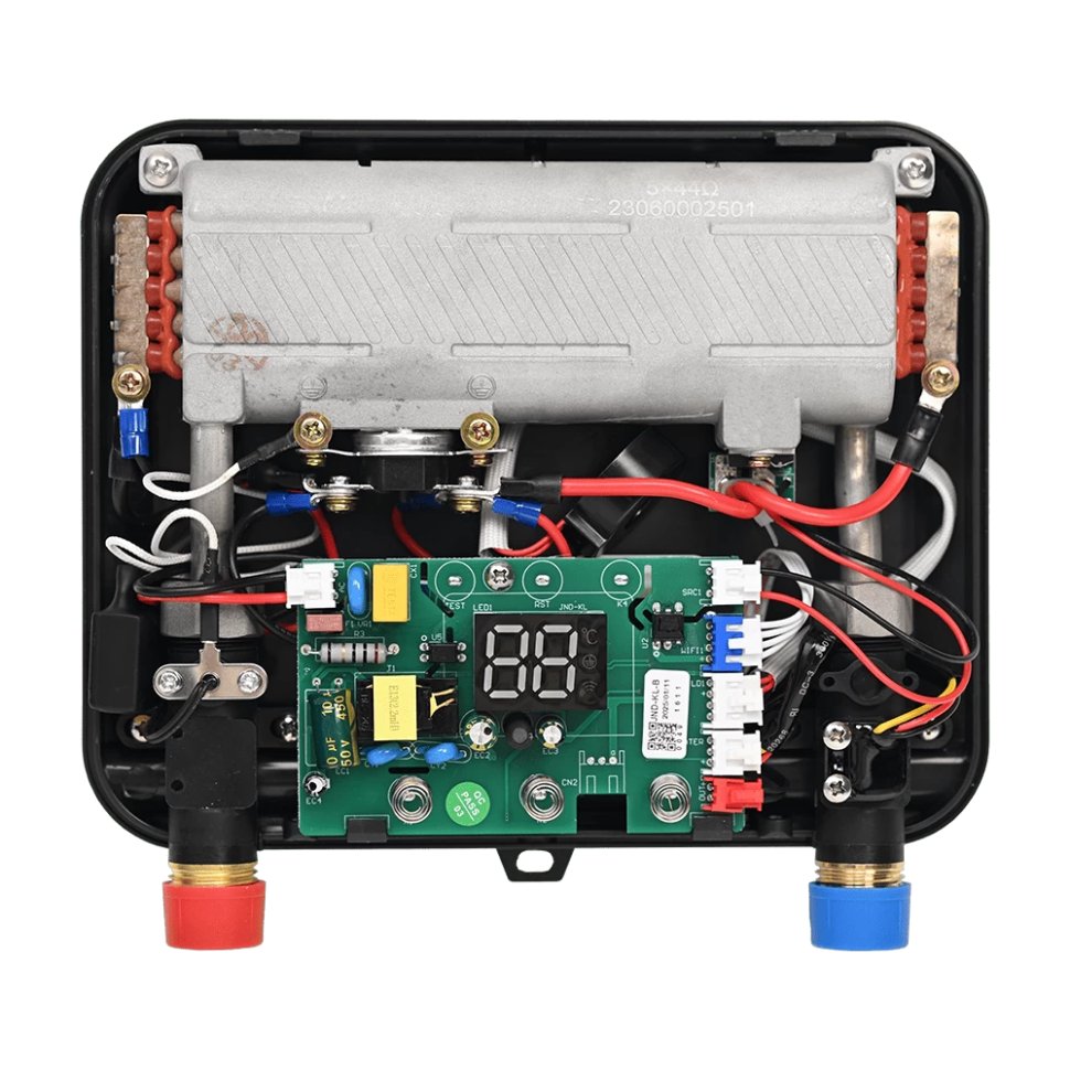 Проточный электрический водонагреватель E8 tempo KLE60 серый пластик