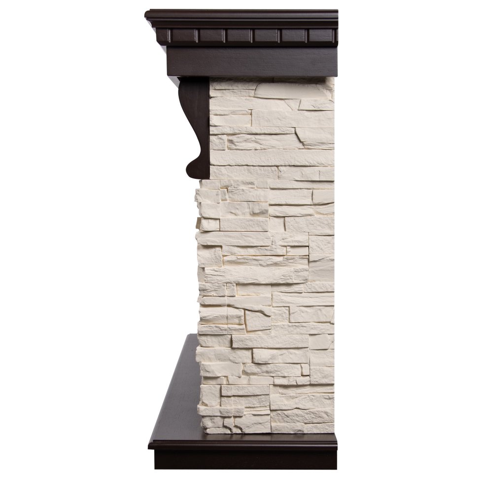 Портал Firelight Michigan 60 камень молочный/шпон темный дуб