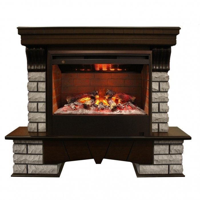 Каминокомплект RealFlame Country Rock 26 AO с очагом 3D Helios 26