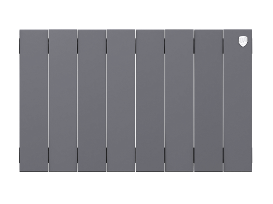 Биметаллический радиатор отопления Royal Thermo PianoForte 300 8 секций Silver Satin