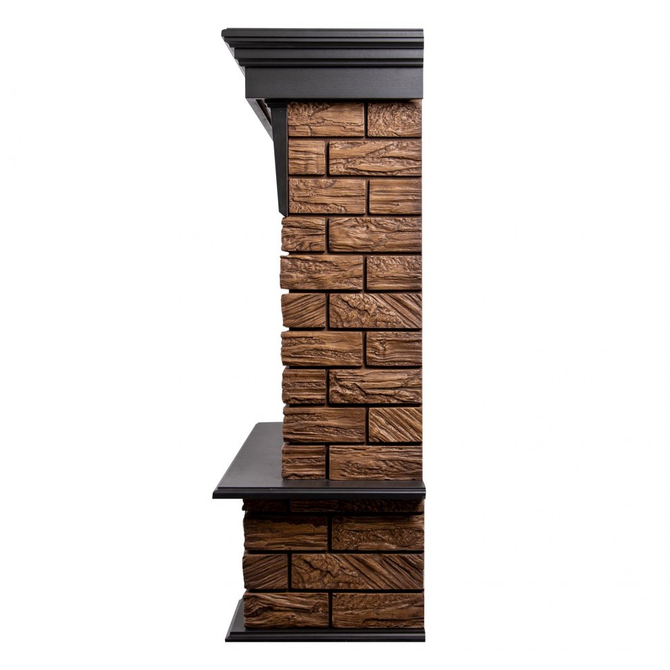 Портал Firelight Forte Wood Classic камень темный/шпон венге