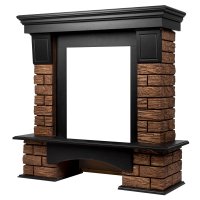 Портал Firelight Forte Wood Classic камень темный/шпон венге