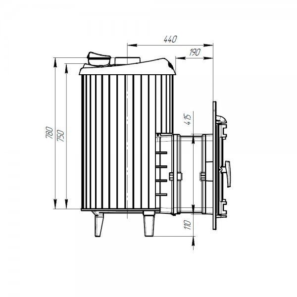 Печь банная PROMetall Атмосфера L в ламелях Талькохлорит наборный рисунок