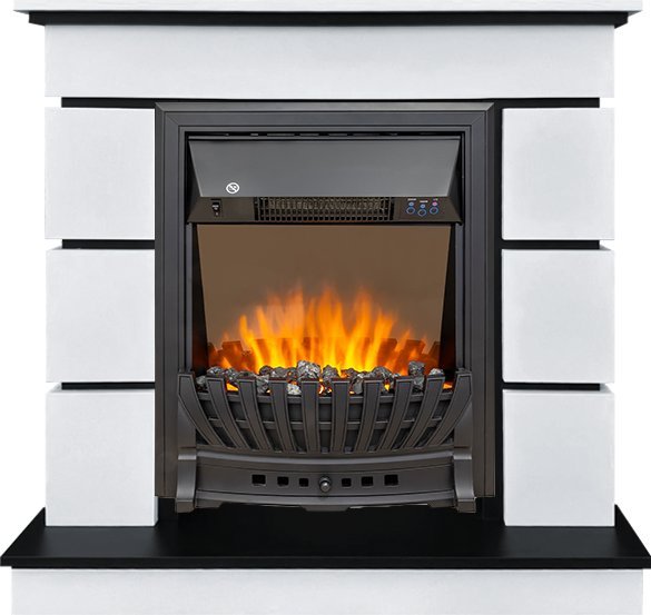 Каминокомплект Royal Flame Modern (Разборный) с очагом Aspen Black белый с черным