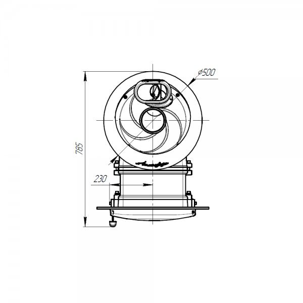 Печь банная PROMetall Атмосфера L в ламелях Змеевик наборный рисунок