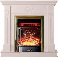 Каминокомплект Interflame Берта с очагом Majestic FX M Brass бежевый
