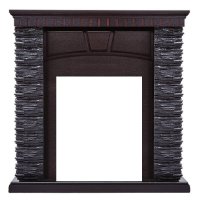 Портал Firelight Porto Classic камень черный/шпон венге