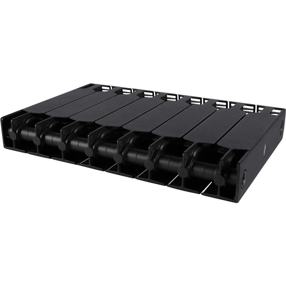 Биметаллический радиатор отопления Rifar Supremo 350 боковое подключение 8 секций антрацит