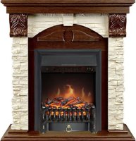 Каминокомплект Royal Flame Dublin (Разборный) с очагом Fobos FX Black орех каньон/сланец