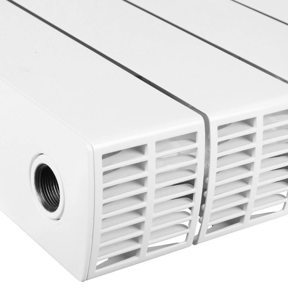 Биметаллический радиатор отопления Rifar Supremo 800 боковое подключение 5 секций белый RAL 9016