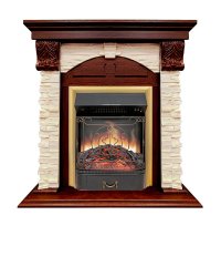 Каминокомплект Royal Flame Dublin (Разборный) с очагом Majestic FX Brass орех каньон/сланец