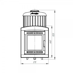 Печь банная PROMetall Атмосфера XL в ламелях Пироксенит наборный рисунок