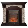 Каминокомплект RealFlame Dublin ROCKSTD/EUG AO с очагом Majestic s Lux Black/Brass