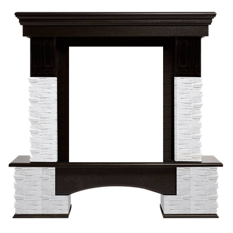 Портал Firelight Pietra Nuovo Classic сланец белый/шпон темный дуб