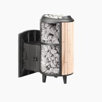 Печь банная PROMetall Атмосфера L комбинированная сетка-ламель Окаменевшее дерево наборный