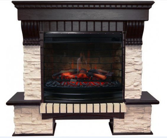 Каминокомплект Interflame Экстер сланец венге с очагом Panoramic 25-30 LED FX 3D
